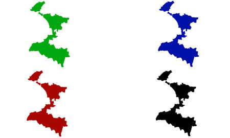 silhouette map of the Province of Taranto in Italyのイラスト素材