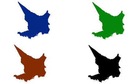 design silhouette map of Embu city in Kenyaのイラスト素材