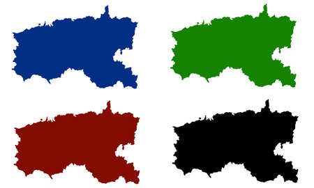 design silhouette map of the city of Limerick in Irelandのイラスト素材