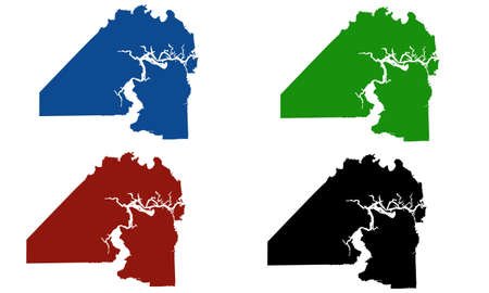 Jacksonville state silhouette design in Floridaのイラスト素材