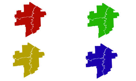 Winnipeg city map silhouette in Canadaのイラスト素材