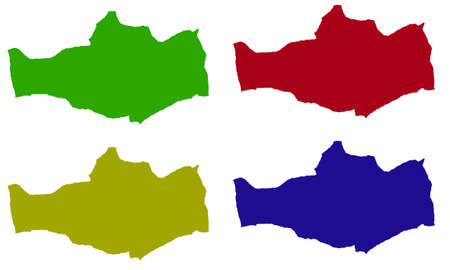 Mongolian omnogovi province map silhouetteのイラスト素材
