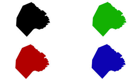 Buenos Aires city map silhouette in Argentinaのイラスト素材