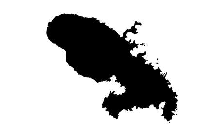 Martinique country map silhouette in Franceのイラスト素材