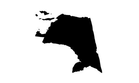 silhouette map of Papua province in Indonesiaのイラスト素材