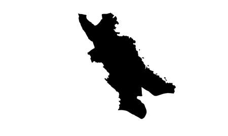 Bar city map silhouette in Montenegroのイラスト素材
