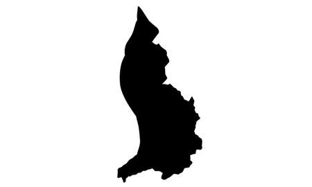 map silhouette map of the country of Liechtenstein in Europeのイラスト素材