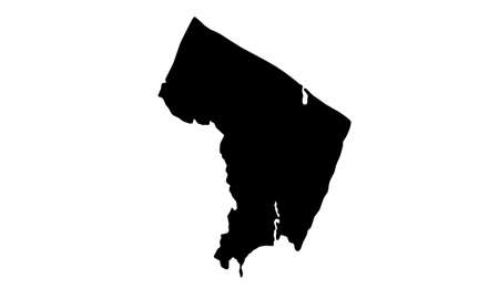 map silhouette map of the city of Bergen in Norwayのイラスト素材