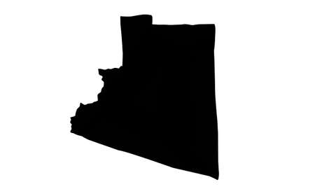 Yuma city map silhouette in Arizonaのイラスト素材