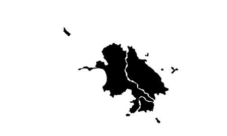 silhouette map of the city of Chita in Russiaのイラスト素材