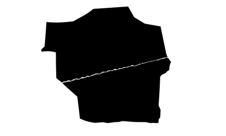 silhouette map of Sahiwal city in Pakistanのイラスト素材
