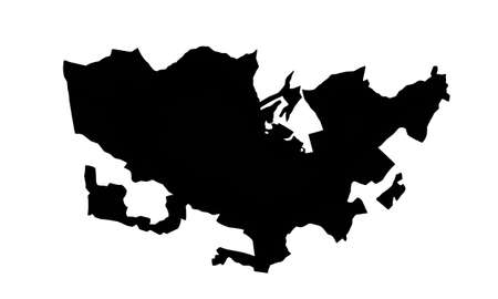 Independence map silhouette in Missouriのイラスト素材