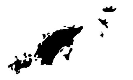 silhouette map of the city of Vladimir in russiaのイラスト素材