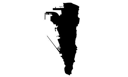 silhouette map of the region of Gibraltar in the great britain seaのイラスト素材
