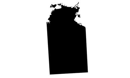 Darwin city map silhouette in Australiaのイラスト素材