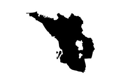 Selangor country map silhouette in Malaysiaのイラスト素材