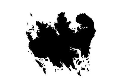 silhouette map of Batam city in Riauのイラスト素材