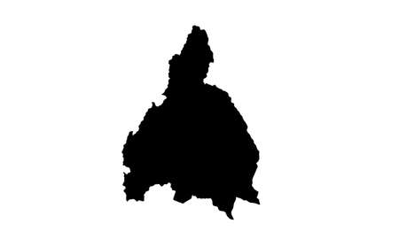 silhouette map of the city of San Juan in Puerto Ricoのイラスト素材