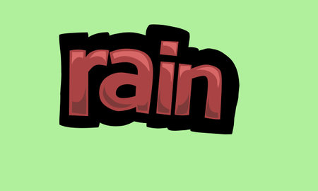 RAIN writing vector design on a green background very simple and very coolのイラスト素材