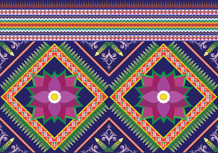 Ethnic geometric pattern design for background or wallpaper.