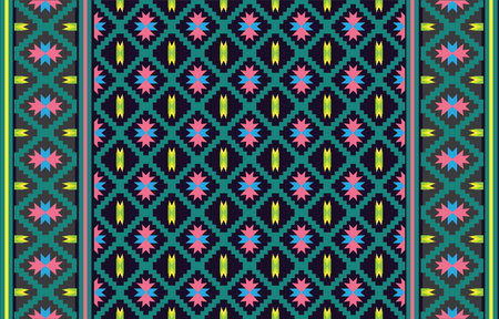 Geometric ikat ethnic oriental traditional design for background