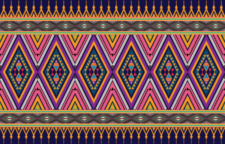 Ethnic-style seamless vector pattern. Tribal motif on a geometric background. Printing ornaments for paper, wallpaper, covers, textiles, fabric, apparel, and other materialsのイラスト素材