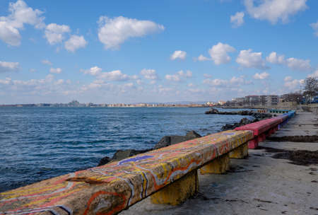 Cloudy Seasideの写真素材