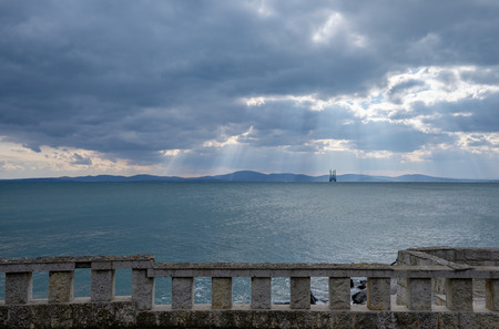 Beautiful Sunlight Over the Seaの写真素材