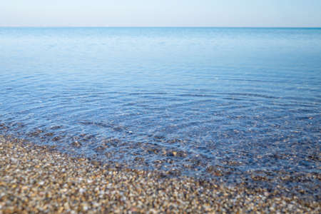 Calm black seaの写真素材