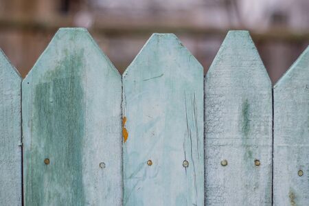 Green wooden fence textureの写真素材