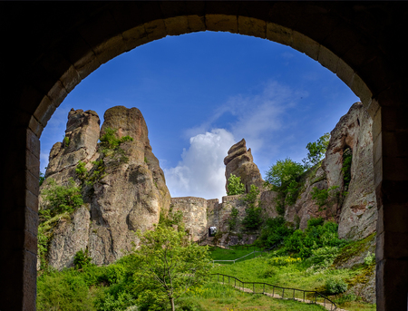 Rock fortress under arch 1の写真素材