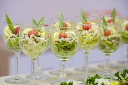 Buffet with fresh salads and snacks 9の写真素材