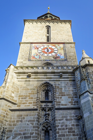 Black Church old clock tower in Romania