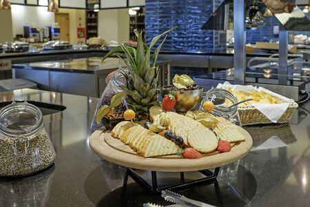 Food at buffet in hotel restaurant kitchen 1の写真素材