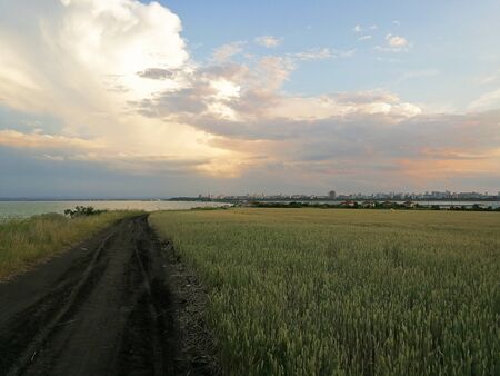 Sunset n the Black Sea Coastの写真素材