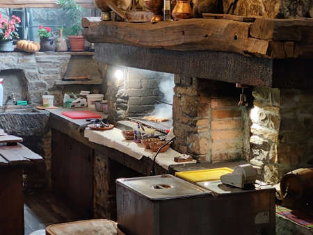 Authentic Bulgarian Cooking Oven in the Old Restaurantの写真素材