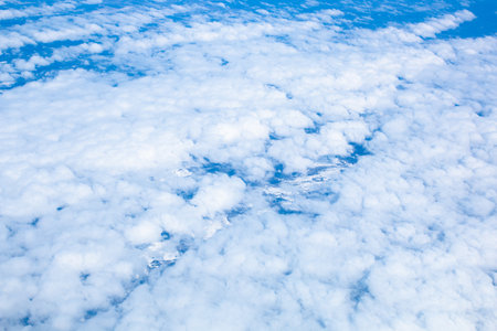white and air clouds from above. cloud backgroundの写真素材