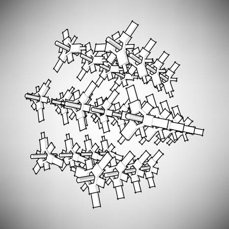 sketch of an abstract architectureのイラスト素材