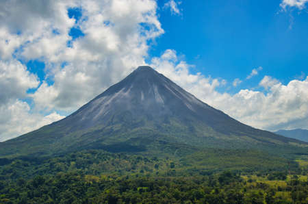 Landscape Panorama picture from Volcano Arenal next to the rainforest, Costa Rica Pacific, Nationalpark, great viewの写真素材