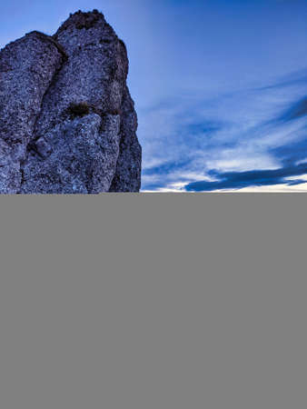View from the Speer mountain peak in the toggenburch towards Federispitz and the Glarus Alps. Sunset in Switzerland.の写真素材