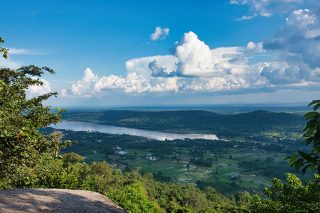Phou Phanang View Points, Mountain close to Vientiane Laos PDR, South East Asia. High quality photoの写真素材