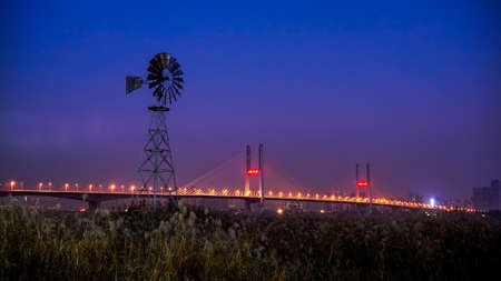 Wuhan, Hankow, Second Yangtse River Bridgeの写真素材