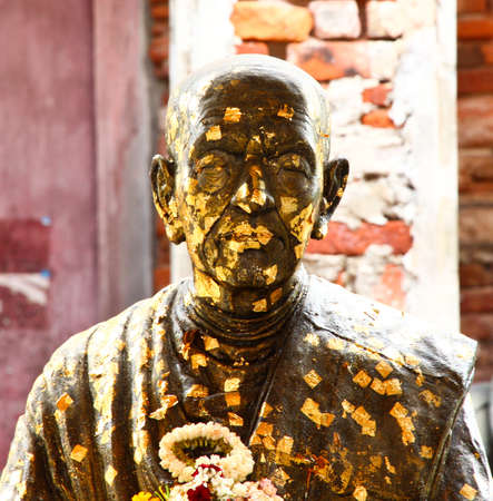 Buddhist priest image, Charor temple, Thailandの写真素材