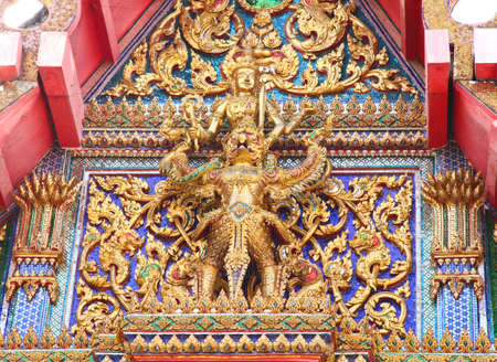 Sculpture of literature , Charor temple, Nonthaburiの写真素材