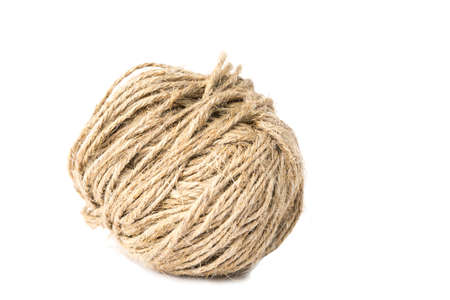ball of yarn isolated on white backgroundの写真素材