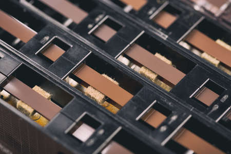 Audio cassettes like a background. Vintage toned imageの写真素材