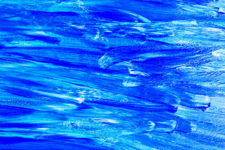 Blue abstract acrylic paint aquarel watercolor background.の写真素材