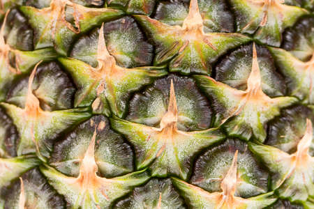 Background of delicious fresh yellow pineapple tropical fruit. Close up texture or backgroundの写真素材