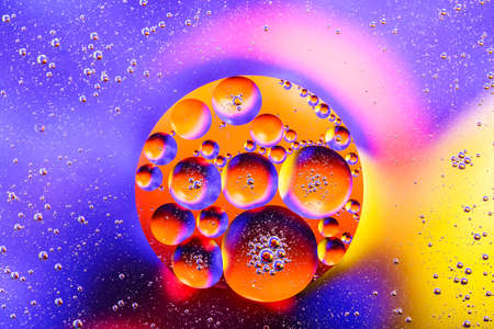 Abstract molecule sctructure. Macro shot of air or molecule. Abstract background. Space or planets abstract background. Selective focus.の写真素材