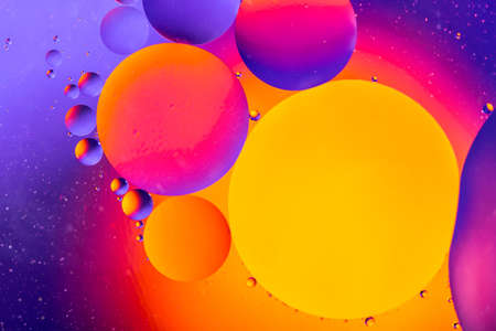 Space or planets universe cosmic abstract background. Abstract molecule atom sctructure. Water bubbles. Macro shot of air or molecule. Abstract space background. Biology, phycics or chymistry abstract backgroundの写真素材